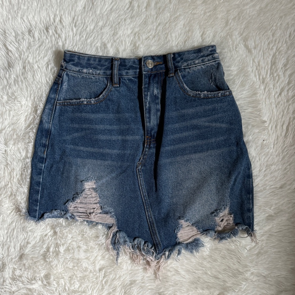 Distressed Skirt